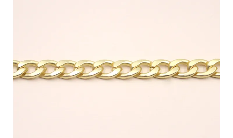 Cadena etrelazada 16,2*11,5*2,3mm Oro Mate / Cadenas de Latón / Zamak