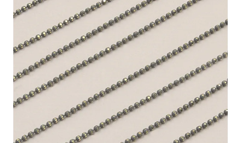 Cadena Facetadas opales 3*2mm / Cadenas de Latón / Zamak