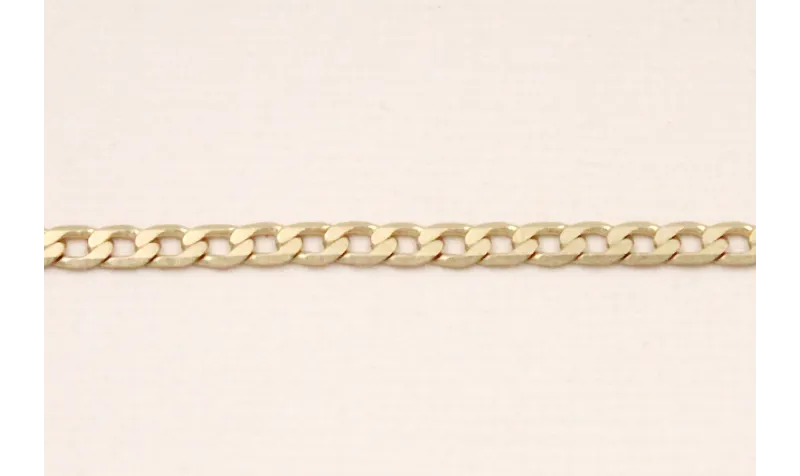 Cadena plana entrelazada de 7*5*0,5mm Oro Mate / Cadenas de Latón / Zamak