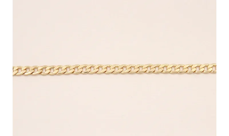 Cadena plana entrelazada de 3MM*0,5mm Oro Mate