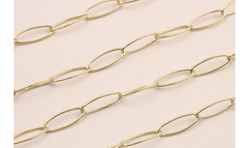 Stainless Steel: Cadena Acero eslabón 18*7mm Oro / Cadenas de Acero Inoxidable