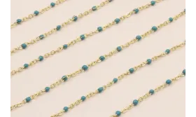 Stainless Steel: Cadena Acero eslabón 1mm Azul  / Cadenas de Acero Inoxidable