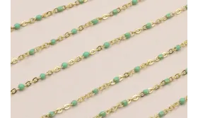 Stainless Steel: Cadena Acero eslabón 1mm Turquesa / Cadenas de Acero Inoxidable