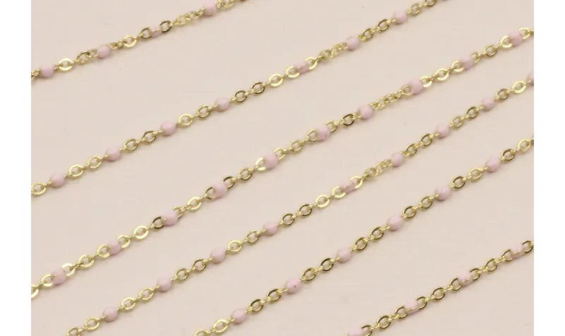 Stainless Steel: Cadena Acero eslabón 1mm Rosa / Cadenas de Acero Inoxidable