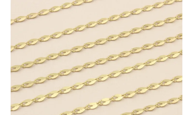 Cadena eslavon ovalado opacco 5*2,5mm Dorado Mate Cadena eslavon ovalado opacco 5*2,5mm Dorado Mate