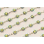 Cadena Marganitas 6mm diametro Turquesa + Amarillo / Cadenas de Latón / Zamak