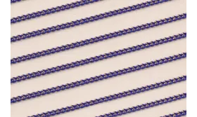 Cadena Eslabones 1*2mm Dorado y Azul Añil / Cadenas de Latón / Zamak