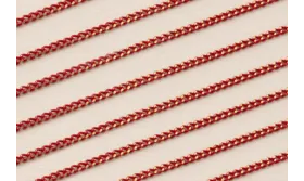 Cadena Eslabones 1*2mm Dorado y Rojo / Cadenas de Latón / Zamak