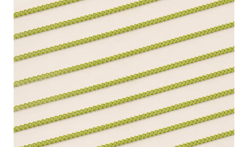 Cadena Eslabones 1*2mm Dorado y Pistacho / Cadenas de Latón / Zamak