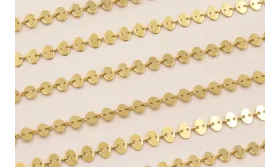 Cadena Acero chapitas 7*5mm Baño Oro / Cadenas de Acero Inoxidable