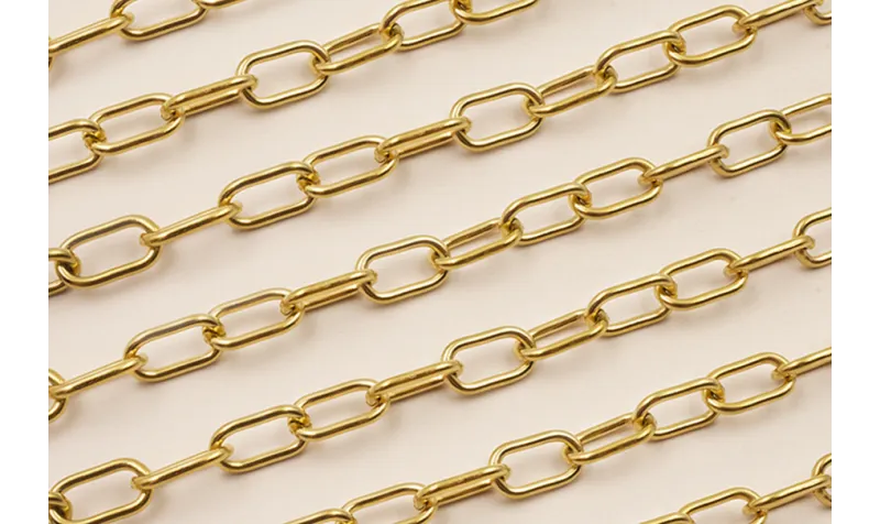 Stain Steel: Cadena acero eslabón 10*6 Oro / Cadenas de Acero Inoxidable