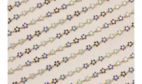 Cadena Margaritas de 5mm gamas azules / Cadenas de Latón / Zamak