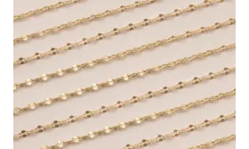 Cadena Micro Ovalo 2,5*1,5mm Dorado Mate / Cadenas de Latón / Zamak