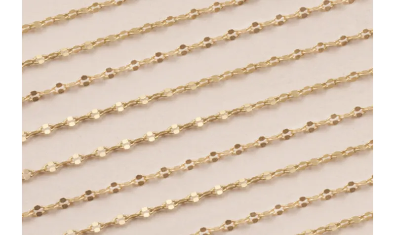 Cadena Micro Ovalo 2,5*1,5mm Dorado Mate