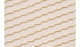 Cadena Zig-Zag 1mm Dorado Mate / Cadenas de Latón / Zamak