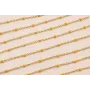Cadena de 1,5mm oro mate con Microesmalte Mostaza / Cadenas de Latón / Zamak