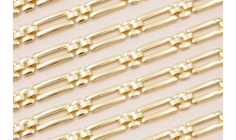 Cadena eslabón rectangular 20*10mm Baño Oro