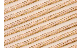 Cadena strass Cristales Rosa de 2,5*5mm  / Cadenas de Latón / Zamak