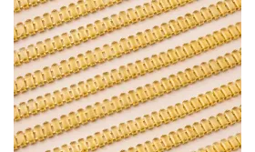 Cadena strass Cristales Beige de 2,5*5mm / Cadenas de Latón / Zamak