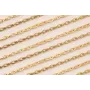 Cadena Acero elabón Gota zigzag 2mm Baño Oro / Cadenas de Acero Inoxidable