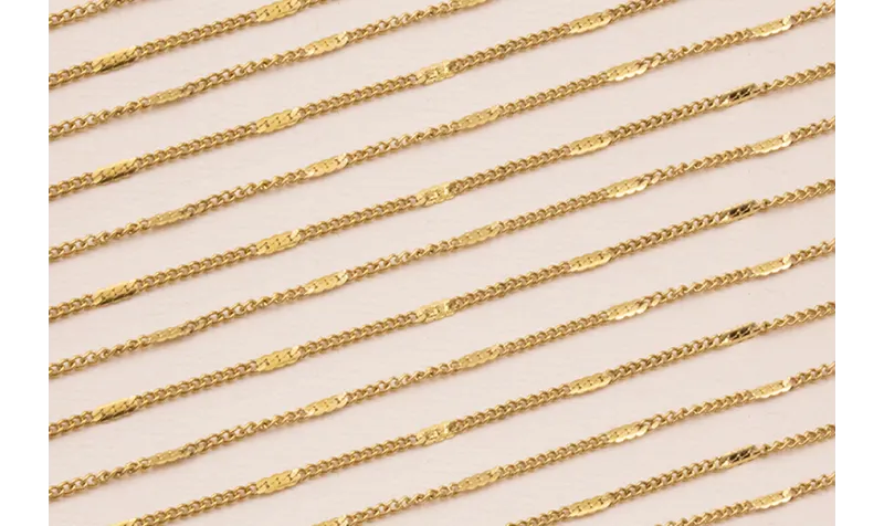 Cadena Acero 1,5mm Baño Oro / Cadenas de Acero Inoxidable