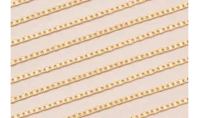 Cadena Ovalos de 4,5*1,5mm Baño Oro Mate / Cadenas de Latón / Zamak