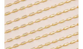Cadena Strass latón y bagette cristal 6*2mm / Cadenas de Latón / Zamak