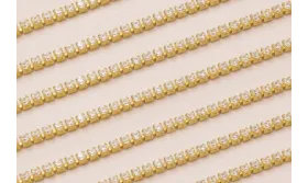 Cadena Micro strass de 1mm crsital / Cadenas de Latón / Zamak