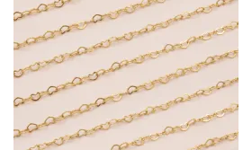 Cadena S.Steel 316LEslabón Corazón 2mm Oro / Cadenas de Acero Inoxidable