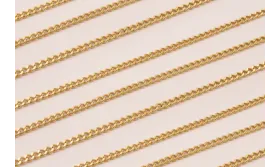 Cadena S.Steel 316L eslabón retorcido 3mm Oro / Cadenas de Acero Inoxidable