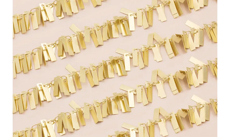 Cadena Ramillates rectangulos 10*3 Oro Mate