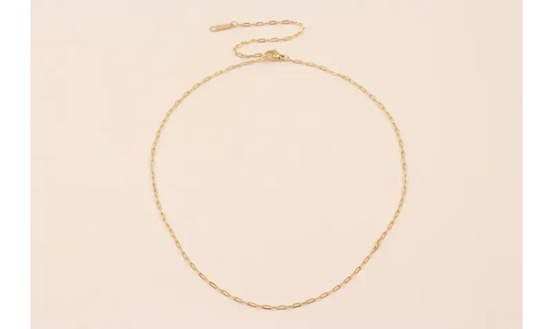 Cadena Completa con cierre 43cms Acero eslabon 1mm