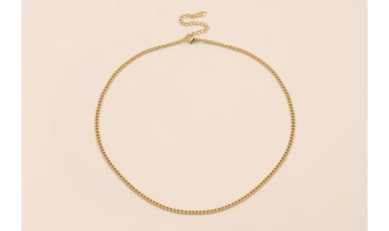 Cadena Completa con cierre 43cms Acero eslabon 3mm / Cadenas de Acero Inoxidable