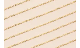 Cadena Eslabón Acero Inox micro Ovalo de 4*1,5 Oro / Cadenas de Acero Inoxidable