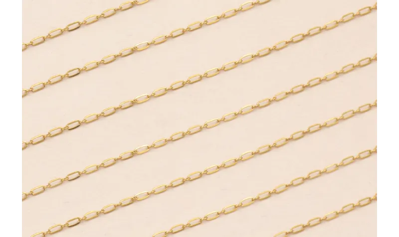 Cadena Eslabón Acero Inox micro Ovalo de 4*1,5 Oro / Cadenas de Acero Inoxidable