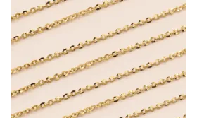 Cadena Acero Inox. Eslabón ovalado Plano 4*3mm Oro / Cadenas de Acero Inoxidable