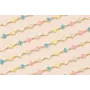 Cadena esmaltes 6*6mm colores pastel Oro Mate / Cadenas de Latón / Zamak