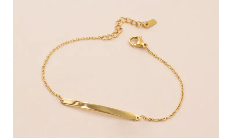 Pulsera 19cms Acero Inox. 19cms Cha / Bases de Pulseras de Acero Inoxidable