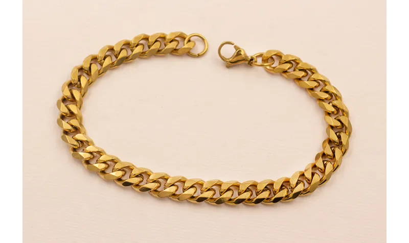 Pulsera Completa Acero Inox. Eslabó / Bases de Pulseras de Acero Inoxidable