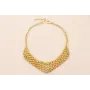 Collar Malla Eslabones 170*40mm Oro / Bases de Collares de Latón / Zamak