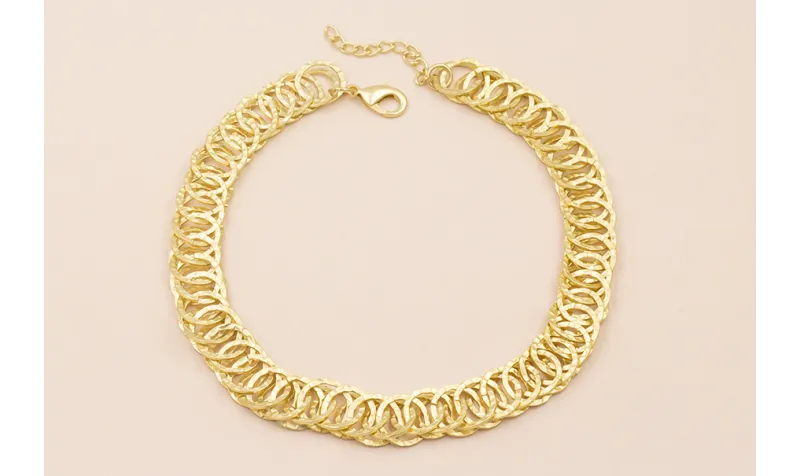 Collar Completo Aros de 10mm Oro Ma / Bases de Collares de Latón / Zamak