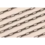 Cadena Eslabón 7*3mm Esmalte Negro / Cadenas de Latón / Zamak