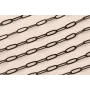 Cadena Eslabón 13*5mm Esmalte Negro / Cadenas de Latón / Zamak