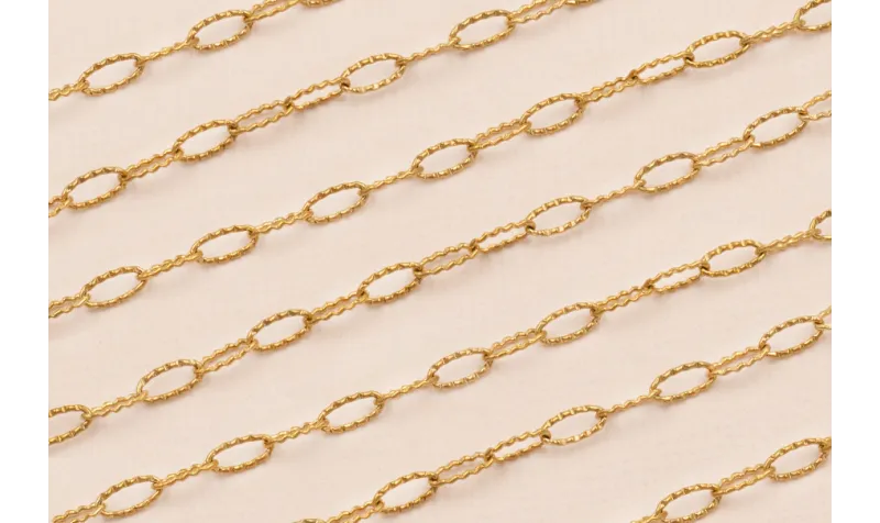 Cadena Acero Inox. Eslabón de 7mm Oro / Cadenas de Acero Inoxidable