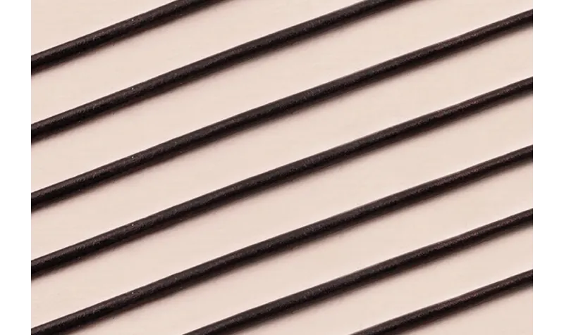 CUERO MARRON-2mm / Hilos y Cordones, Cuero y piel