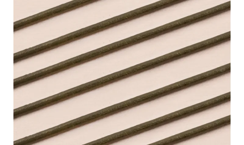 CUERO color Verde Kaki-2mm / Hilos y Cordones, Cuero y piel