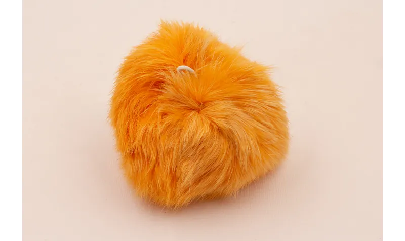 Pompom Conejo 100mm Naranja / Hilos y Cordones, Cuero y piel