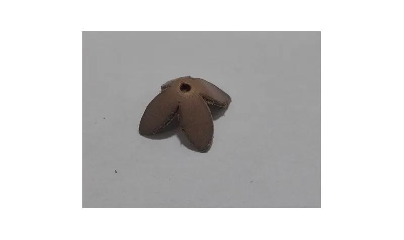 Casquilla 15*10mm Beige / Hilos y Cordones, Cuero y piel