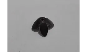 Casquilla 15*10mm Gris oscuro / Hilos y Cordones, Cuero y piel