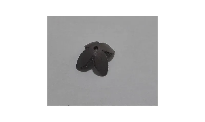 Casquilla 15*10mm Gris claro / Hilos y Cordones, Cuero y piel